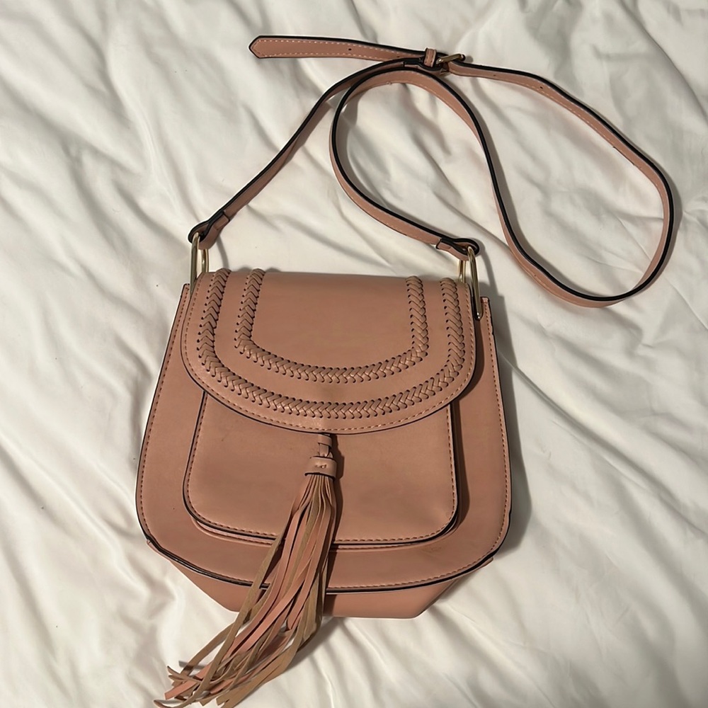 Pink Franco Sarto Saddle Purse
